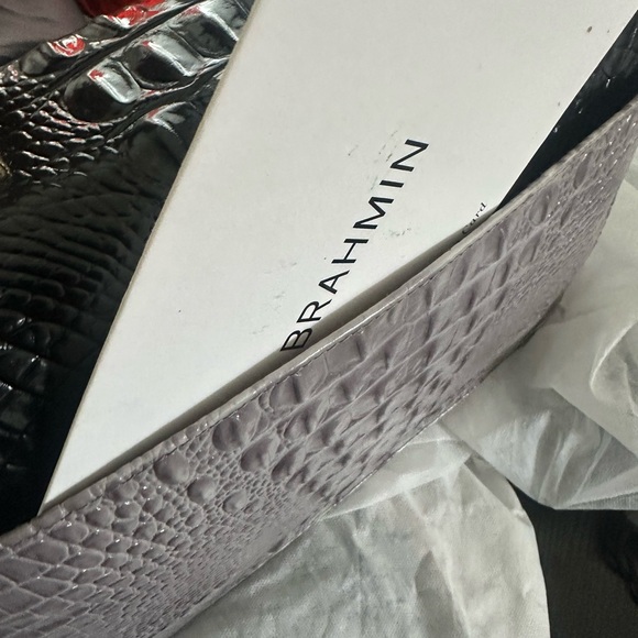 Brahmin Black and Gray Croc-Embossed Satchel - Picture 8 of 8